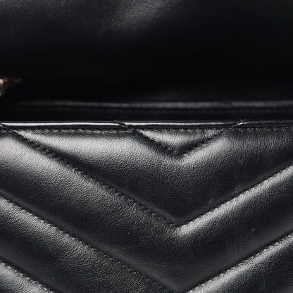 Saint Laurent Calfskin Y Quilted Monogram Medium Loulou Chain Satchel Black 12 of 12