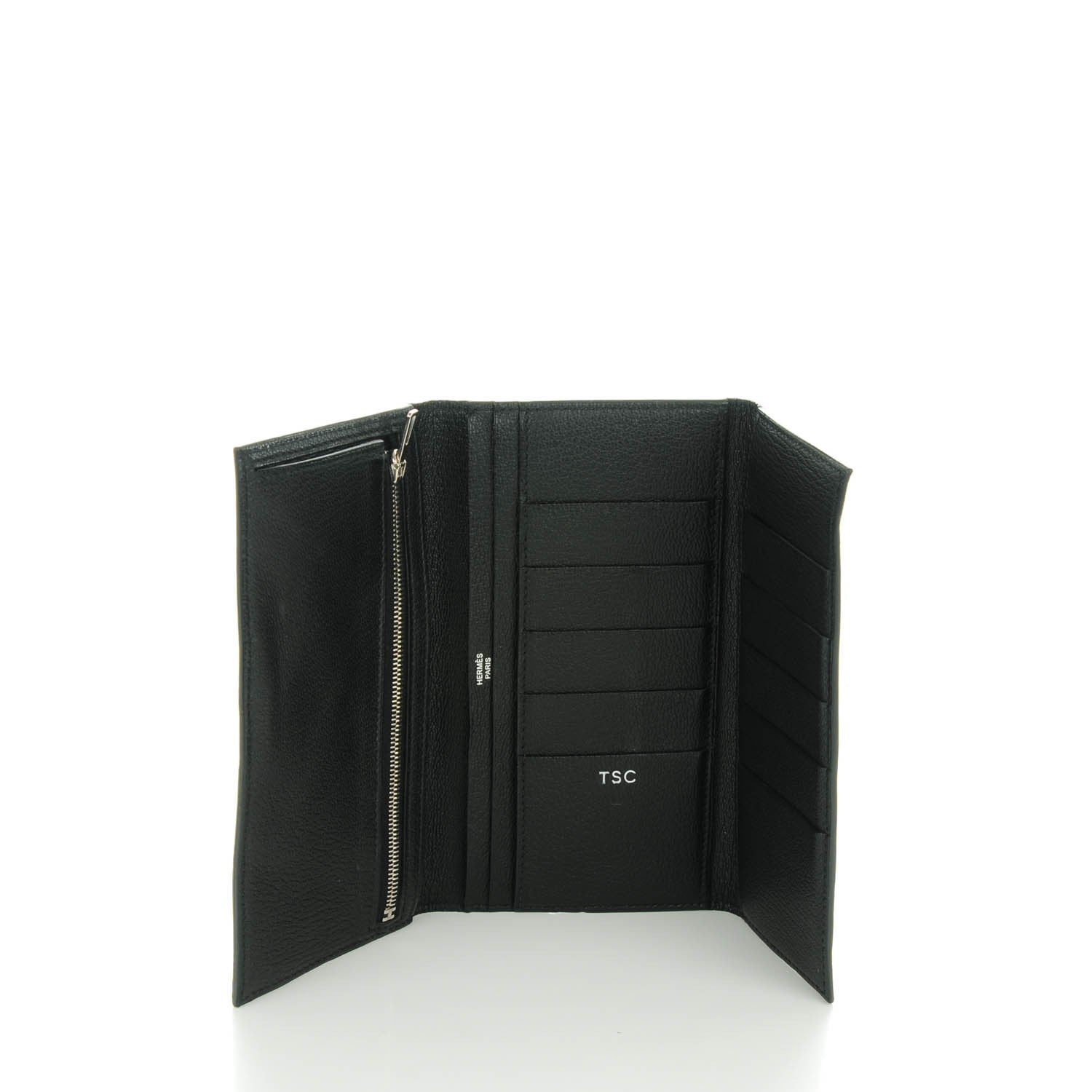 Hermes Chevre Mysore Bearn Tri-Fold Wallet Black 7 of 11
