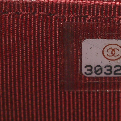 Chanel Caviar Quilted Flap Card Holder Wallet Burgundy 6 of 8