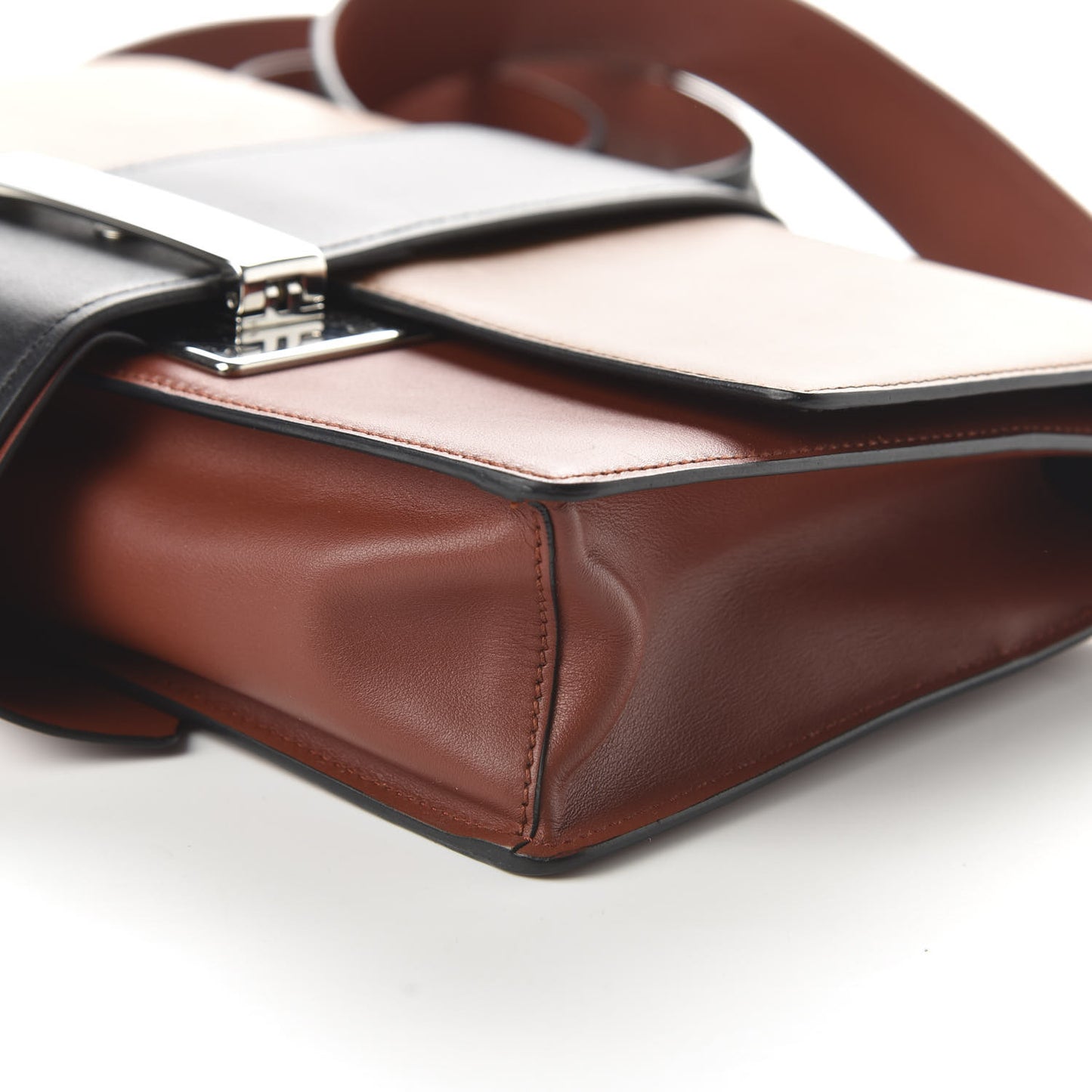 City Calf Ribbon Bag Cognac Cotto Black