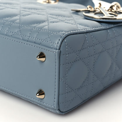 Christian Dior Lambskin Cannage Small My ABCDior Lady Dior Cloud Blue 10 of 11