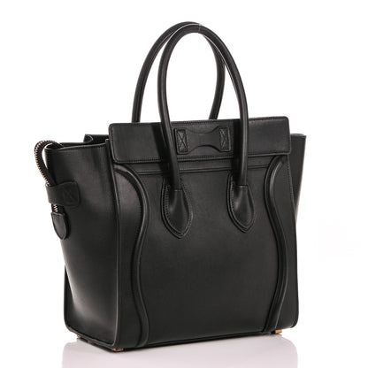 Celine Smooth Calfskin Micro Luggage Black 3 of 6