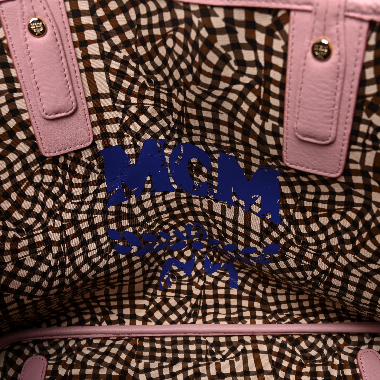 MCM Visetos Medium Liz Reversible Shopper Tote Soft Pink 5 of 8