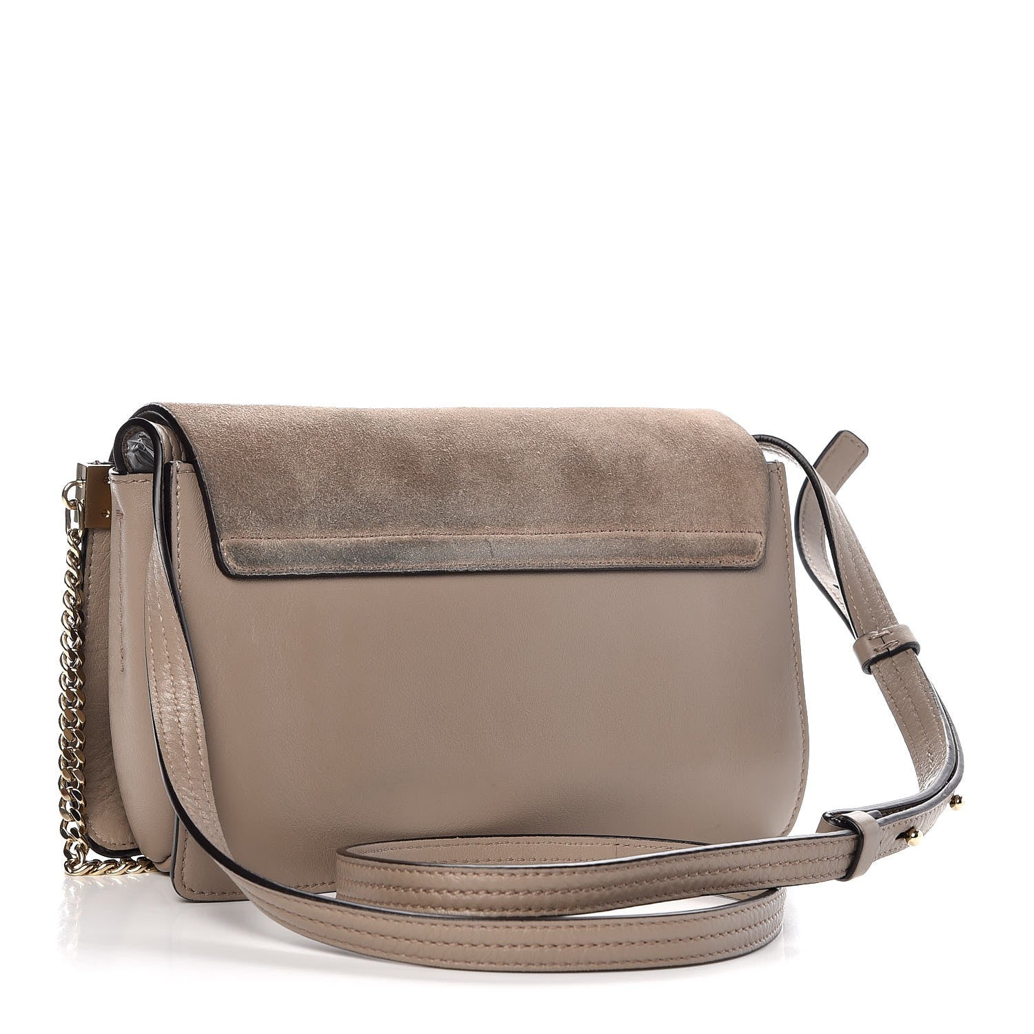 Chloe Suede Calfskin Small Faye Shoulder Bag Motty Grey 3 of 11