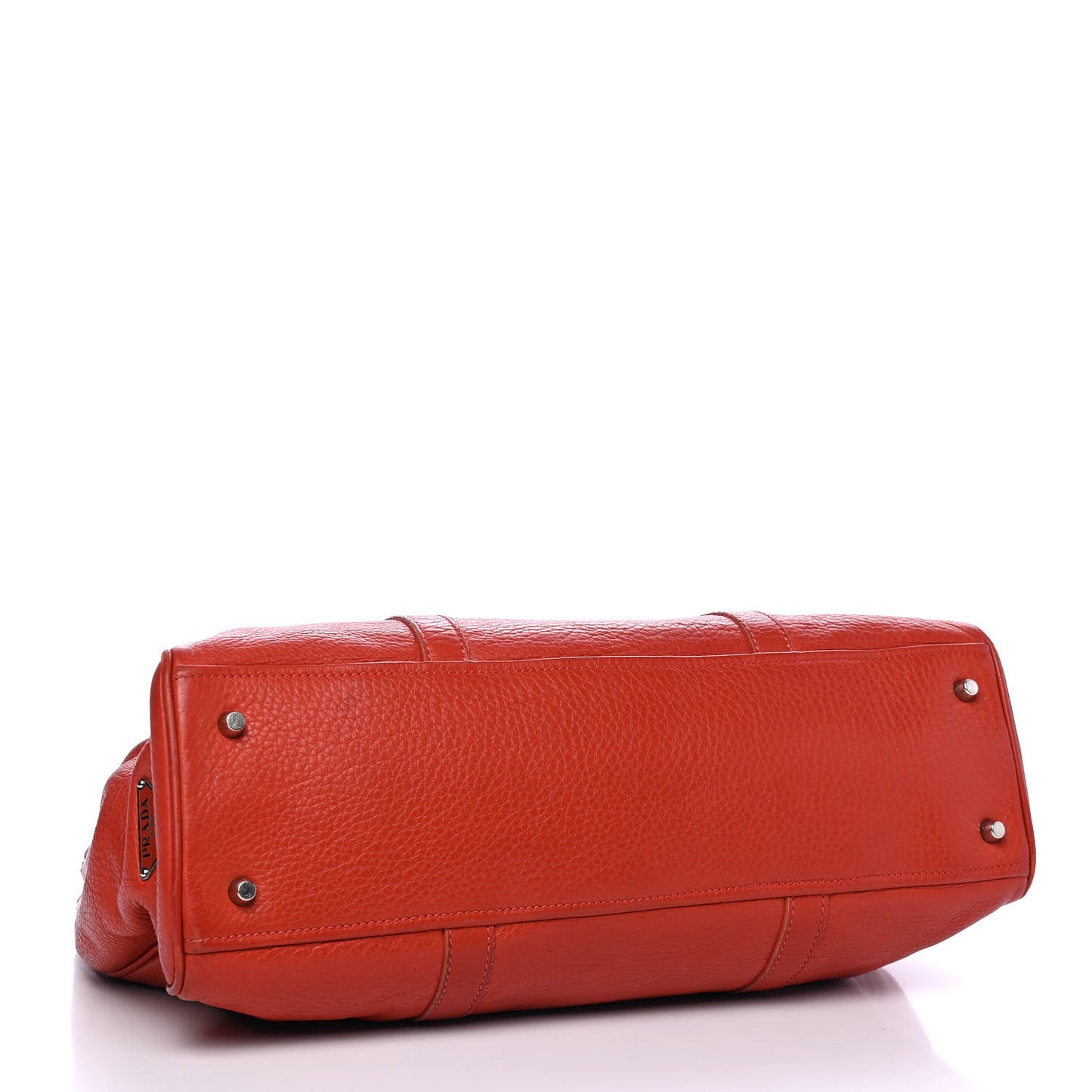 Vitello Daino Buckle Shoulder Bag Rosso