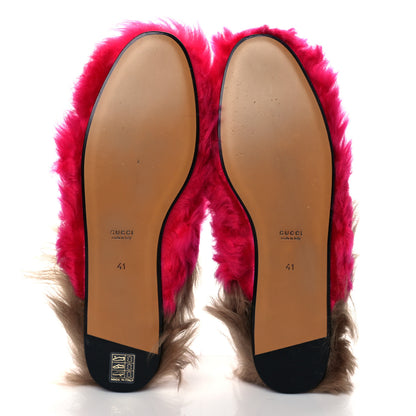 Gucci Merino Wool Womens Princetown Slippers 41 Raspberry Lipstick Natural 6 of 9