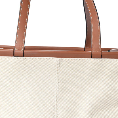 Loewe Canvas Calfskin Cushion Tote Beige 10 of 10