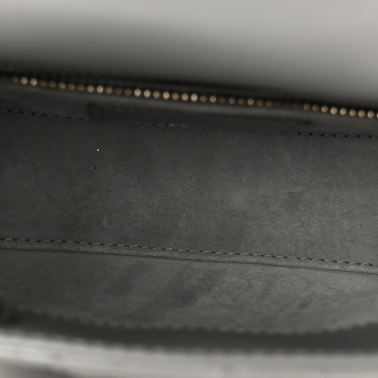 Metallic Lambskin Cannage Mini Lady Dior Grey