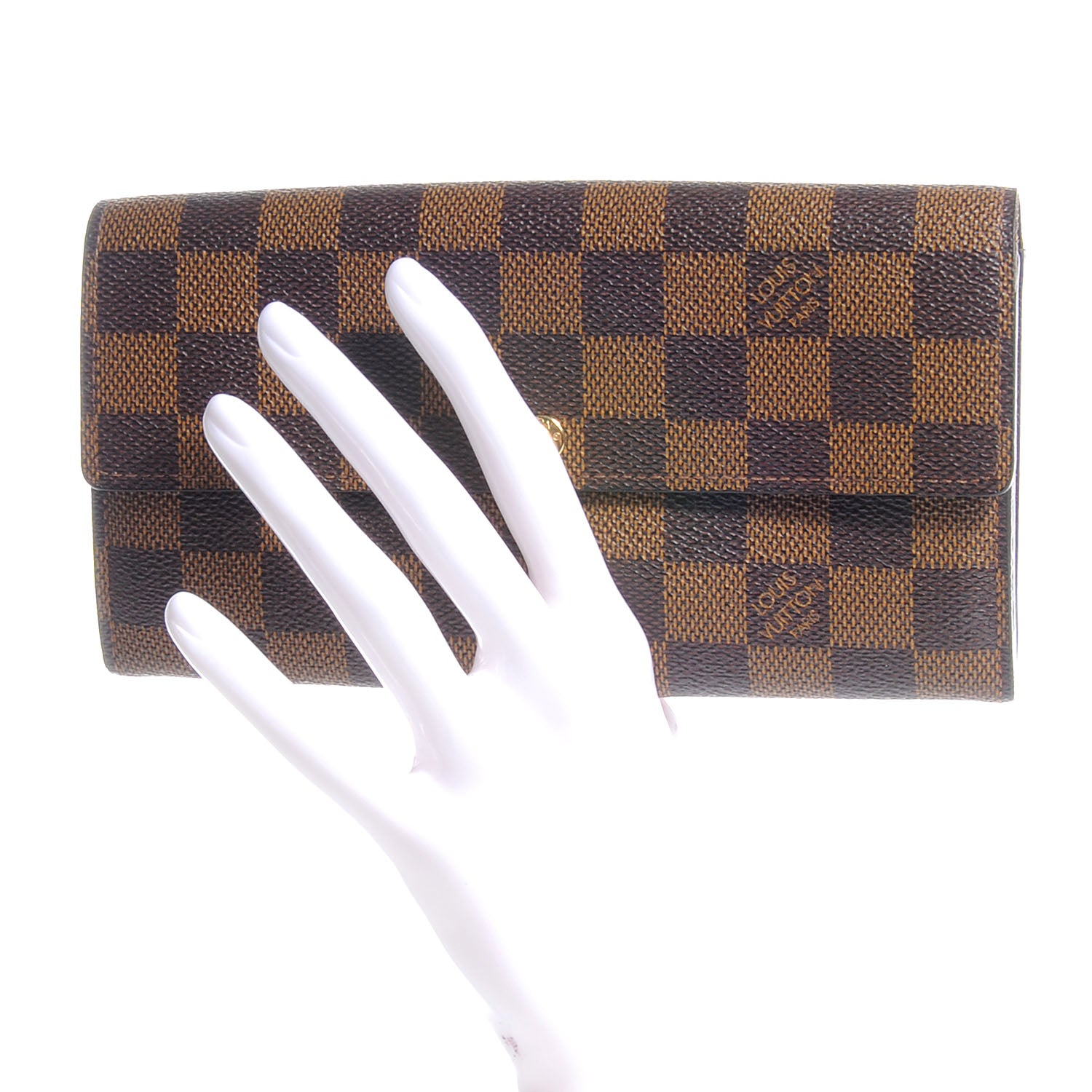Louis Vuitton Damier Ebene Sarah Wallet 2 of 8