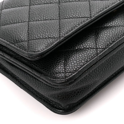 Chanel Caviar Quilted Wallet on Chain WOC Black 10 of 12
