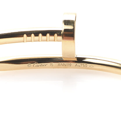 Cartier 18K Yellow Gold Juste Un Clou Bracelet 15 4 of 7