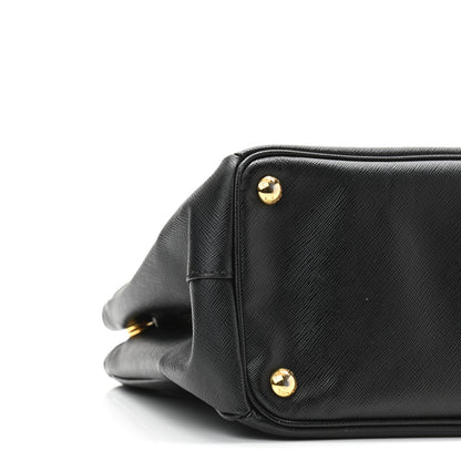 Prada Saffiano Small Galleria Double Zip Tote Black 8 of 11