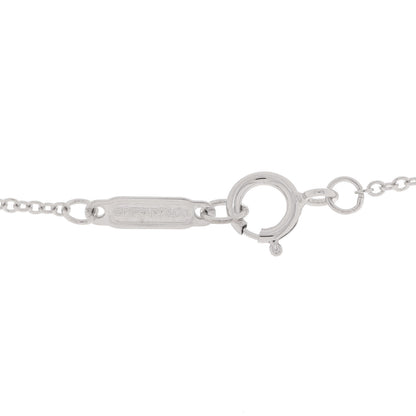 Tiffany 18K White Rose Gold Diamond Double Interlocking Circles Pendant Necklace 5 of 6