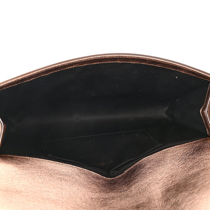 Saint Laurent Metallic Calfskin Monogram Large Belle De Jour Clutch Rose Gold 5 of 7