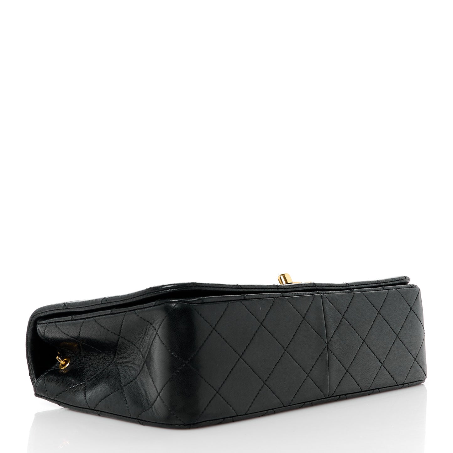 Lambskin Quilted Small Single Flap Black