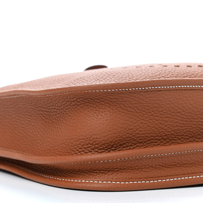 Hermes Taurillon Clemence Evelyne III PM Gold 8 of 9