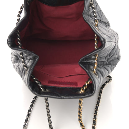 Chanel Aged Calfskin Quilted Small Gabrielle Backpack Black 6 of 19