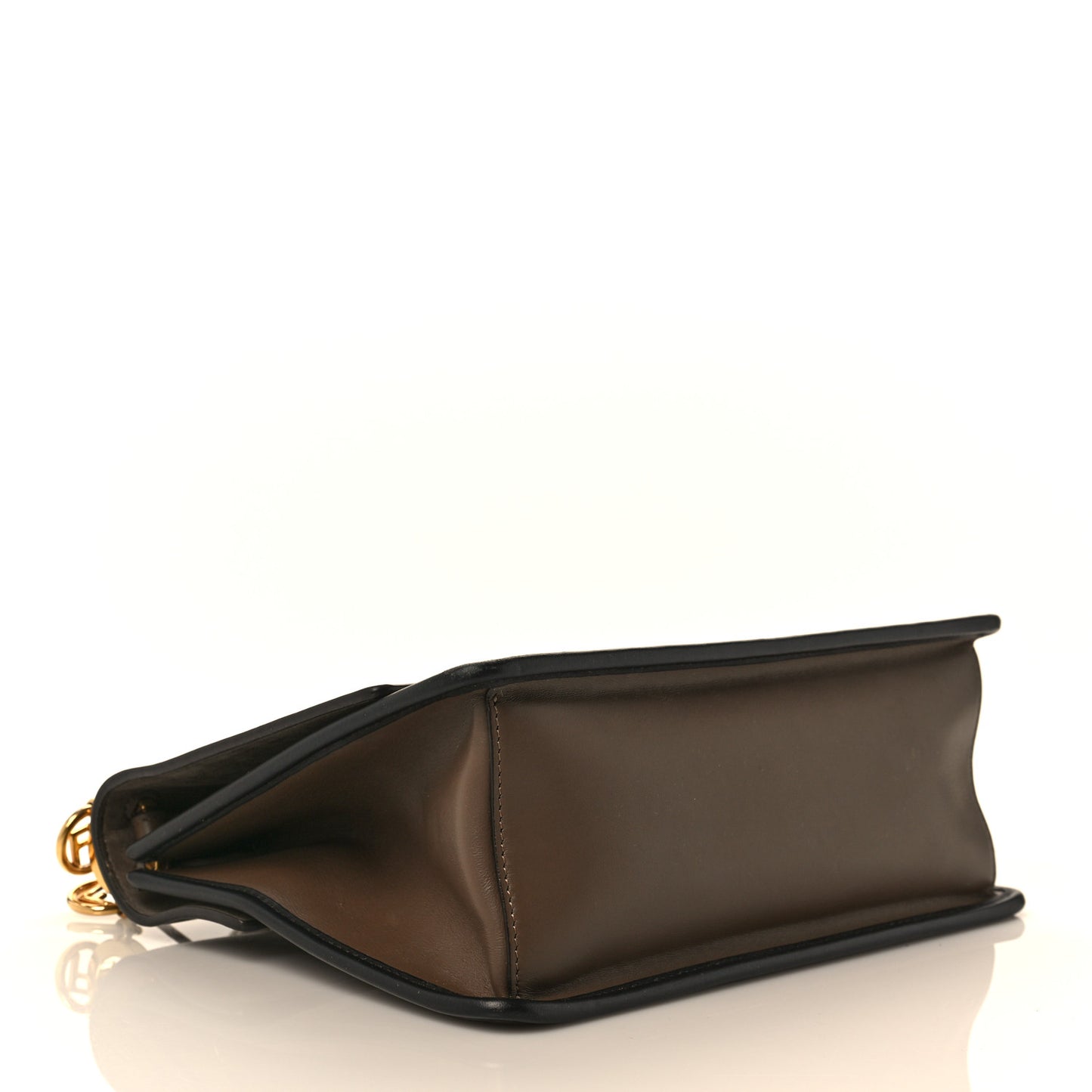 Vitello Century F is Fendi Bi-Color FF 1974 Embossed Kan I Shoulder Bag Maya Black