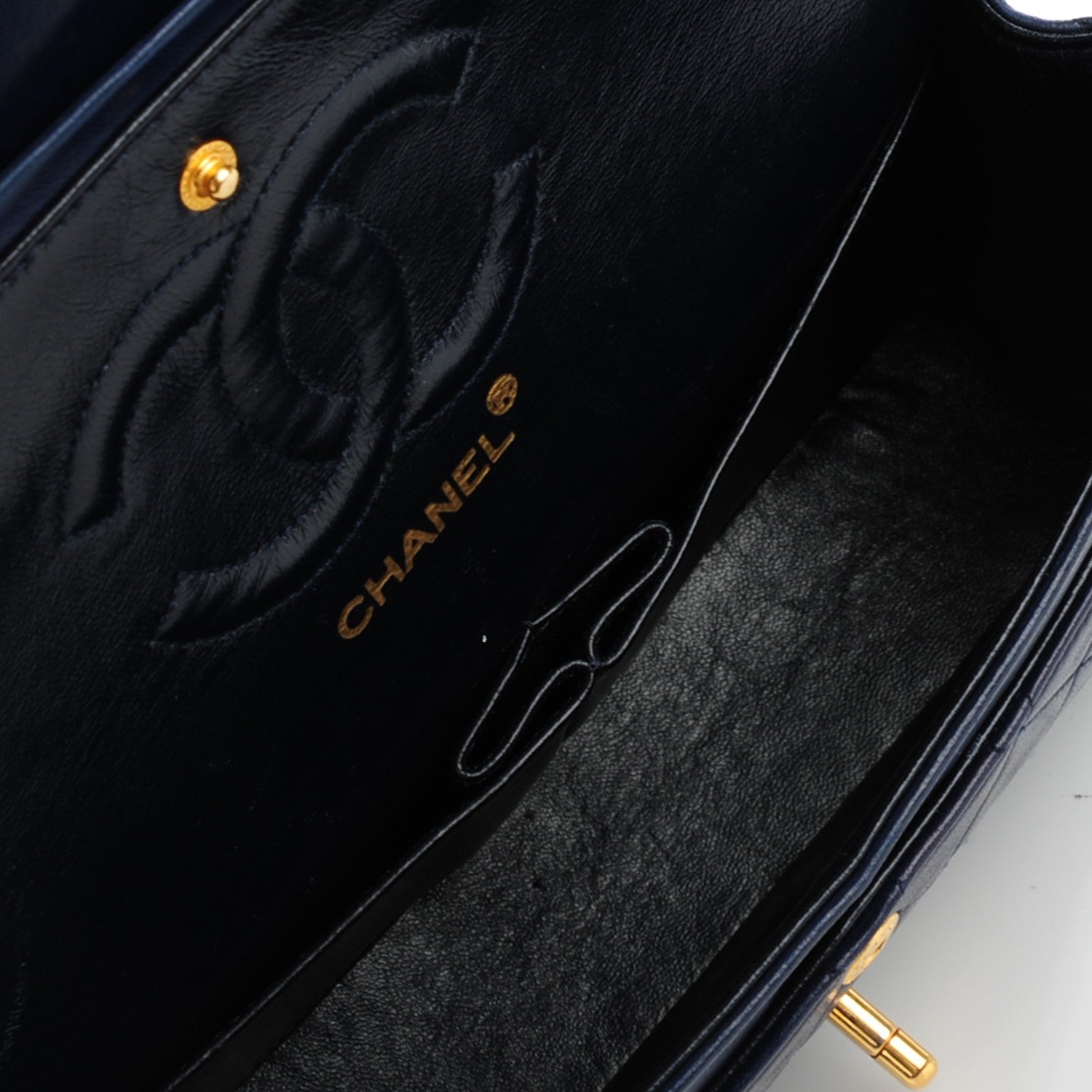 Chanel Lambskin Quilted Medium Double Flap Navy 6 of 8