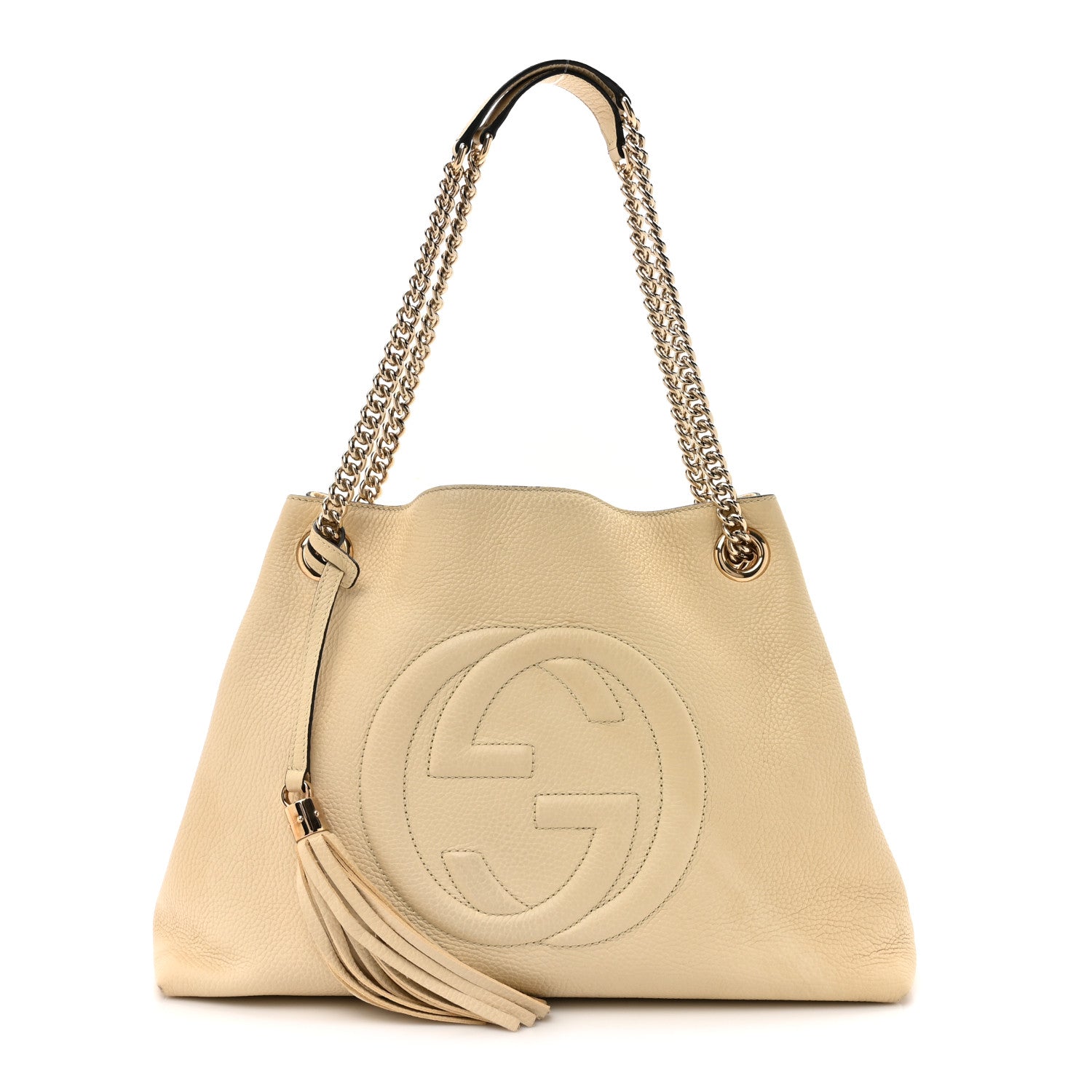 Gucci Cellarius Calfskin Medium Soho Chain Shoulder Bag Ivoire 1 of 17
