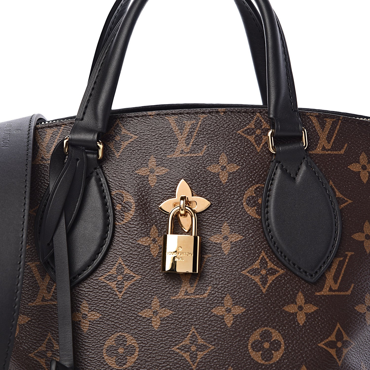 Louis Vuitton Monogram Flower Zipped Tote PM Black 12 of 13