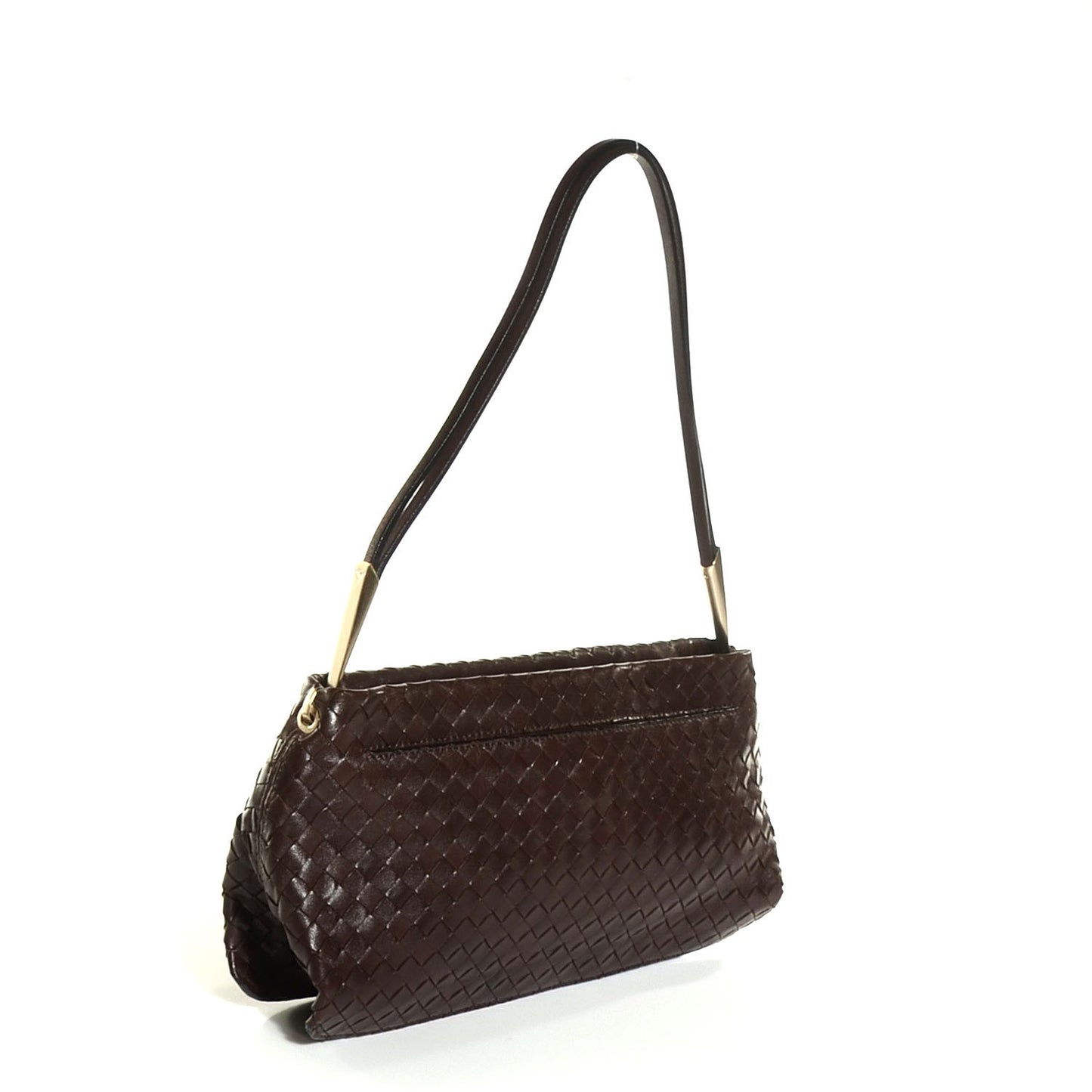 Vintage Nappa Intrecciato Shoulder Bag Ebano