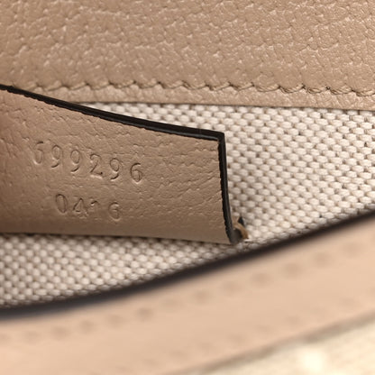 Gucci GG Supreme Monogram Textured Dollar Calfskin Mini Horsebit 1955 Shoulder Bag Beige Mystic White Oatmeal 7 of 10