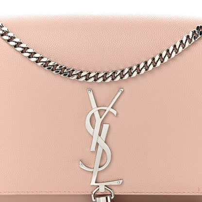 Saint Laurent Grain De Poudre Medium Classic Monogram Kate Tassel Satchel Pale Blush 8 of 11