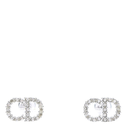 Christian Dior Crystal Clair D Lune Earrings Silver 1 of 5