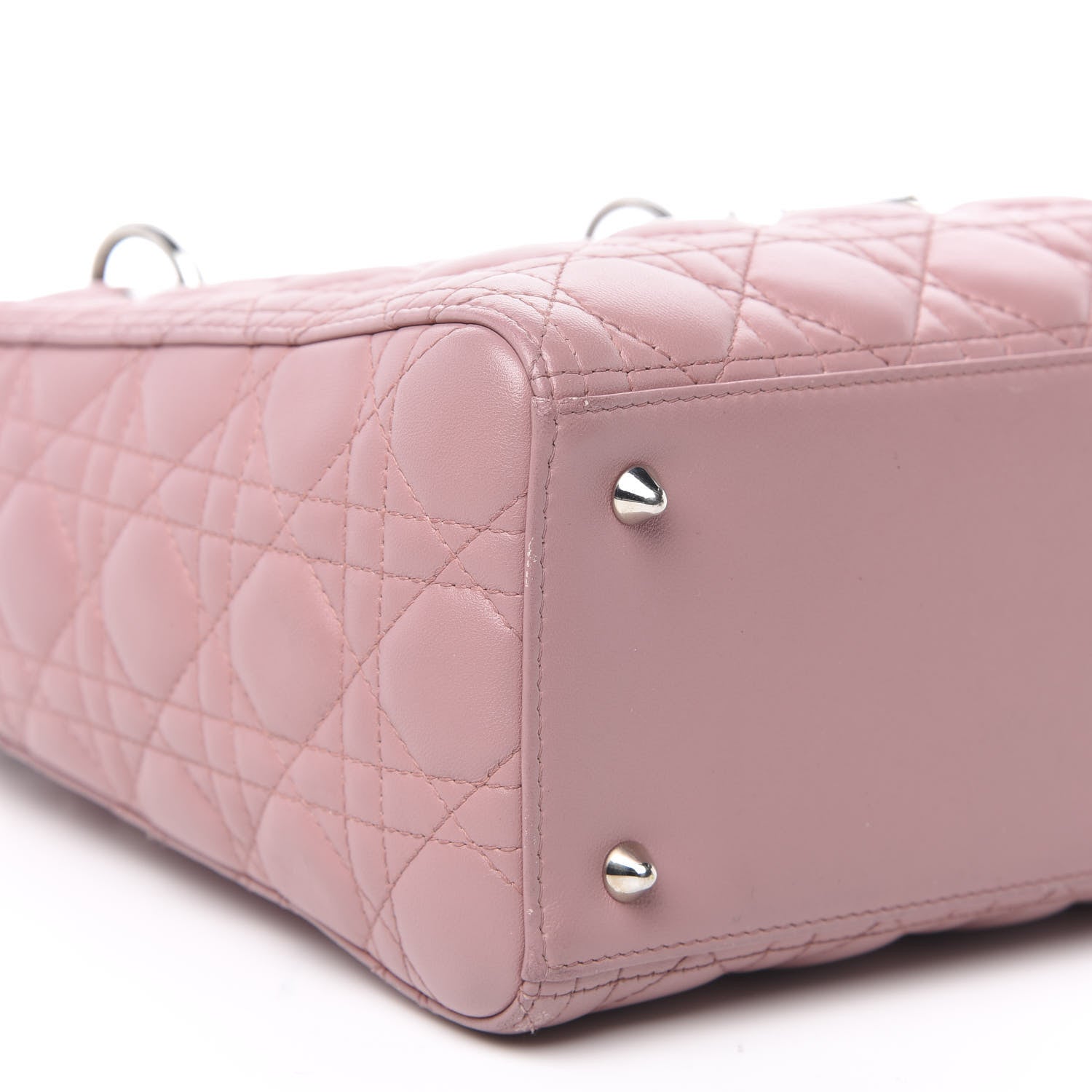 Christian Dior Lambskin Cannage Medium Lady Dior Pink 7 of 16