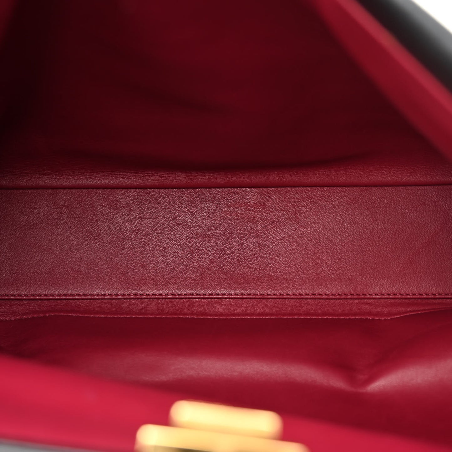 Vitello Morgan Shiny Nappa Medium Peekaboo Iconic Satchel Black Ciliegia