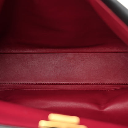 Fendi Vitello Morgan Shiny Nappa Medium Peekaboo Iconic Satchel Black Ciliegia 5 of 18