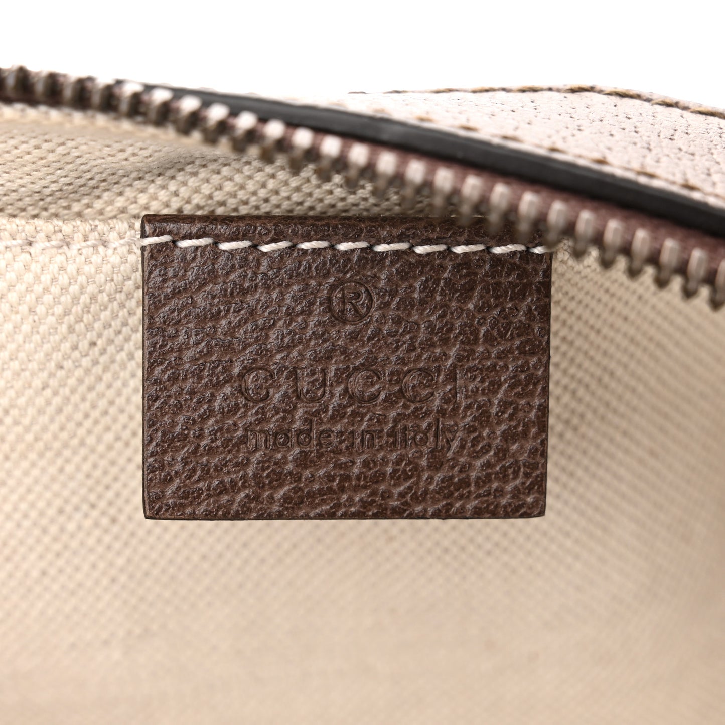 GG Supreme Monogram Textured Calfskin Web Medium Ophidia Briefcase Beige Ebony New Acero