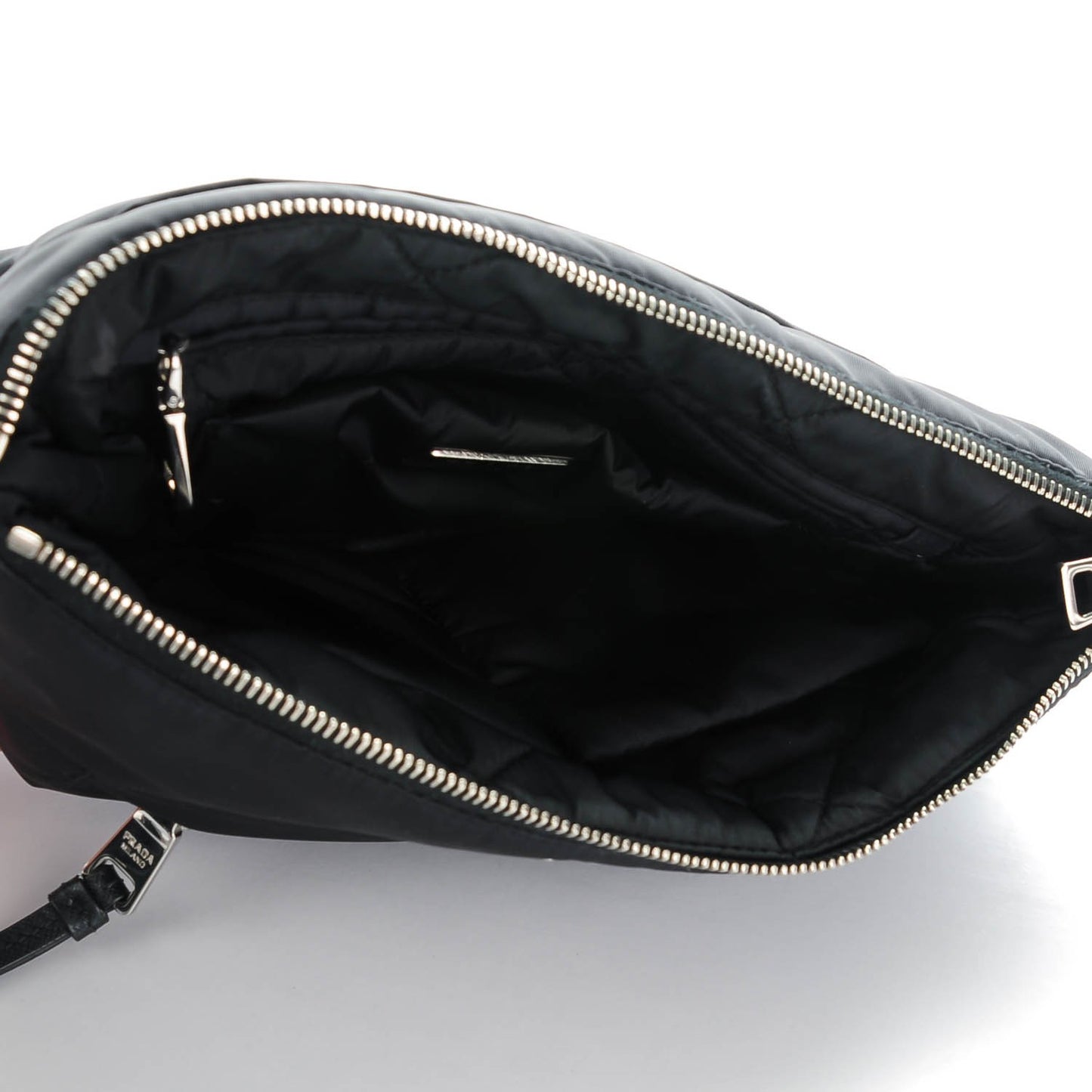 Tessuto Nylon Bomber Clutch Nero Black