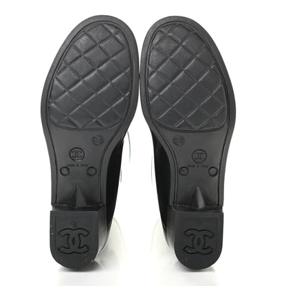 Chanel Rubber Camellia Rain Boots 38 Black 5 of 10