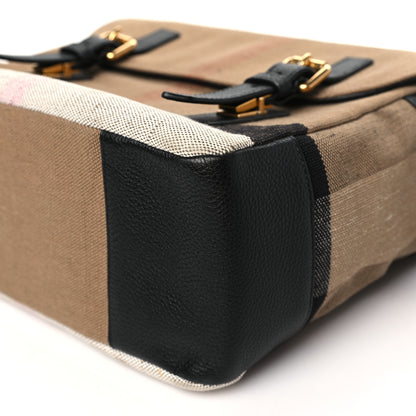Burberry Canvas Mega Check Baildon Messenger Bag Black 10 of 10