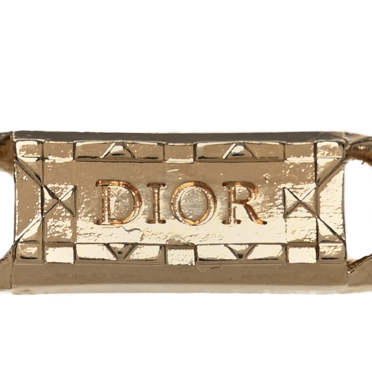 Christian Dior Metal Cannage Chain Link Necklace Gold Silver 5 of 5