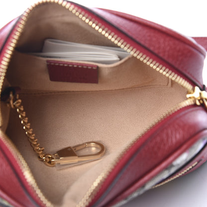 Gucci GG Supreme Monogram Flora Web Mini Ophidia Shoulder Bag Red 4 of 10