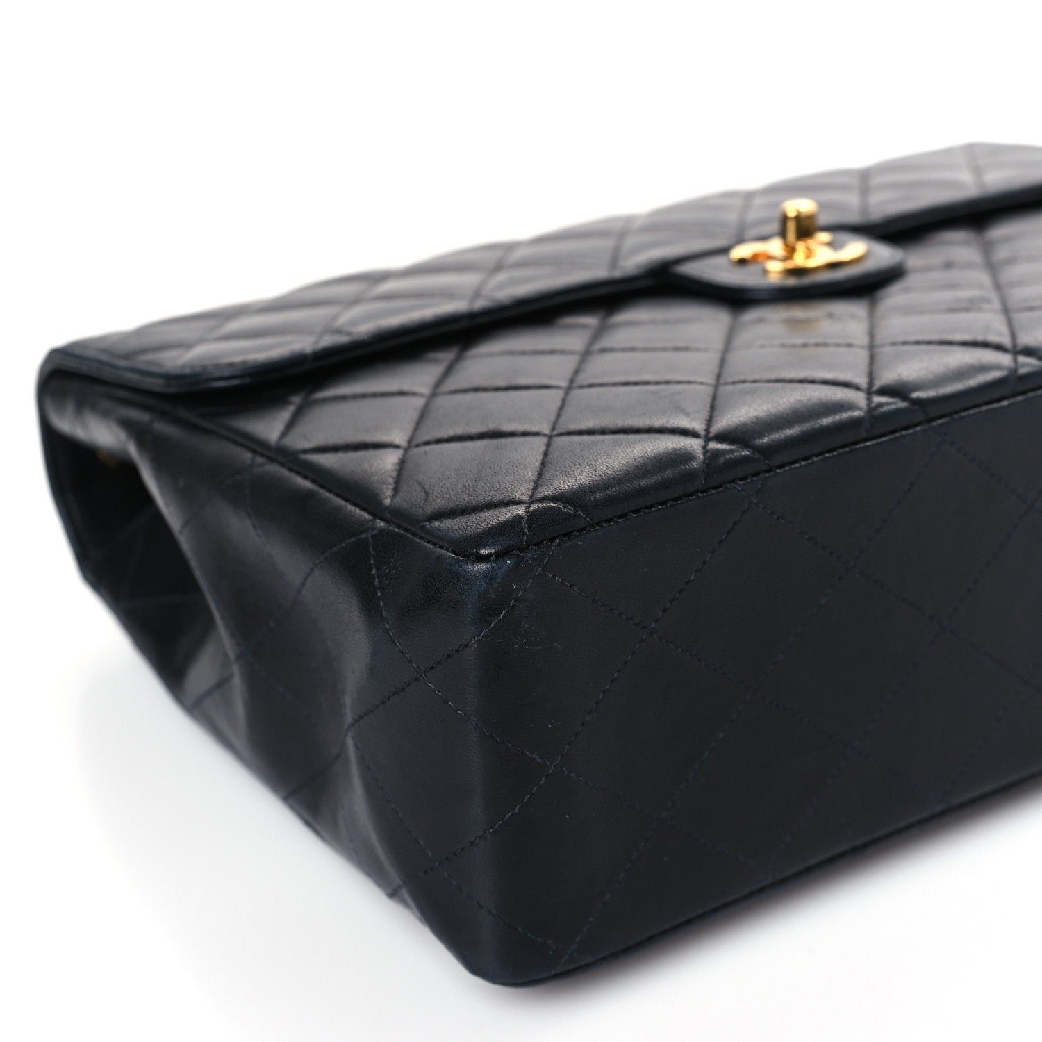 Chanel Lambskin Quilted Jumbo Single Flap Black 9 of 10
