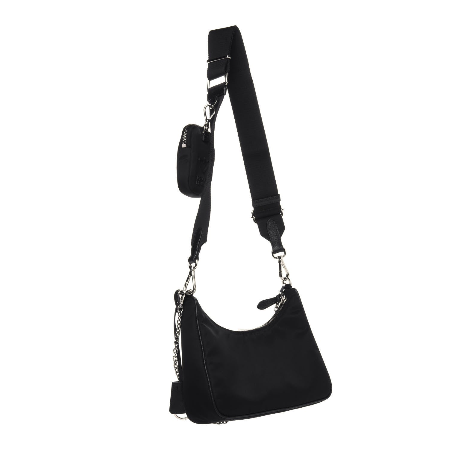 Prada Nylon Re-Edition 2005 Shoulder Bag Black 6 of 17