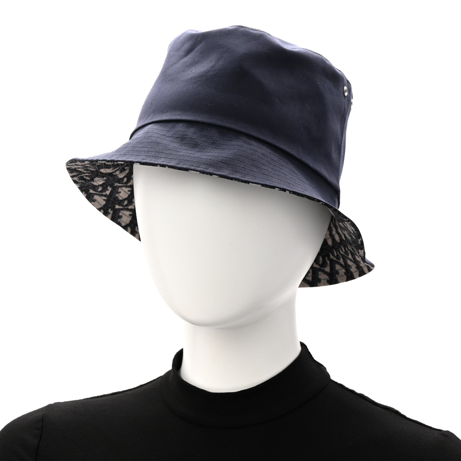 Christian Dior Oblique Reversible Teddy-D Brim Bucket Hat Blue