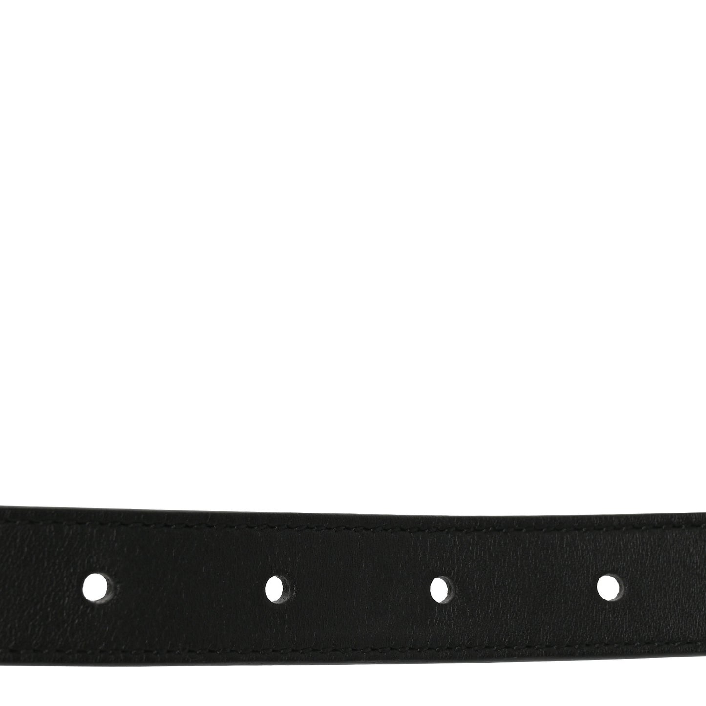 Moon Calfskin Pearl Double G 20mm Belt 85 34 Black Cream