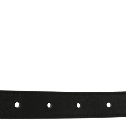 Gucci Moon Calfskin Pearl Double G 20mm Belt 85 34 Black Cream 4 of 5