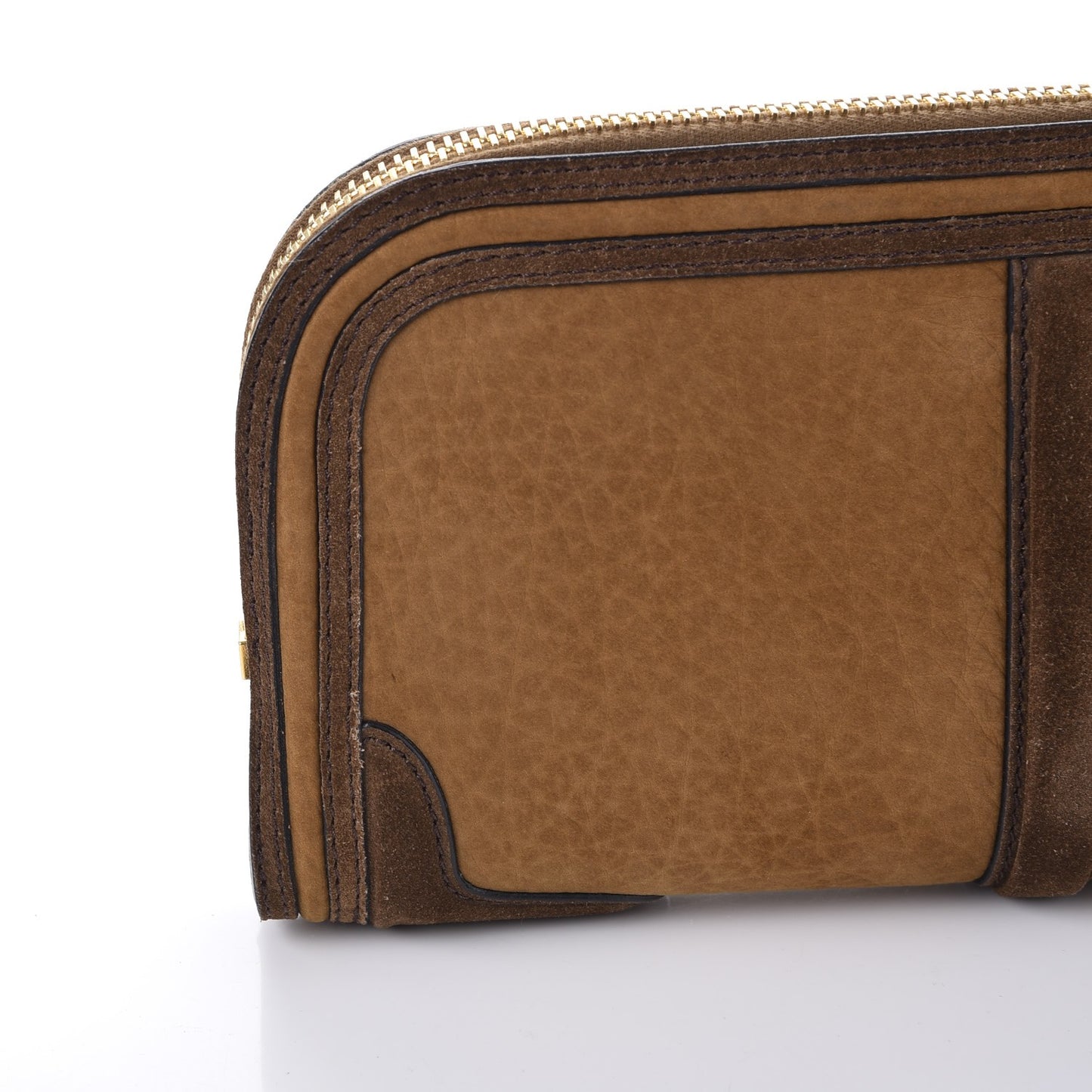 Prorsum Grainy Nubuck Alma Dog Clutch Brown