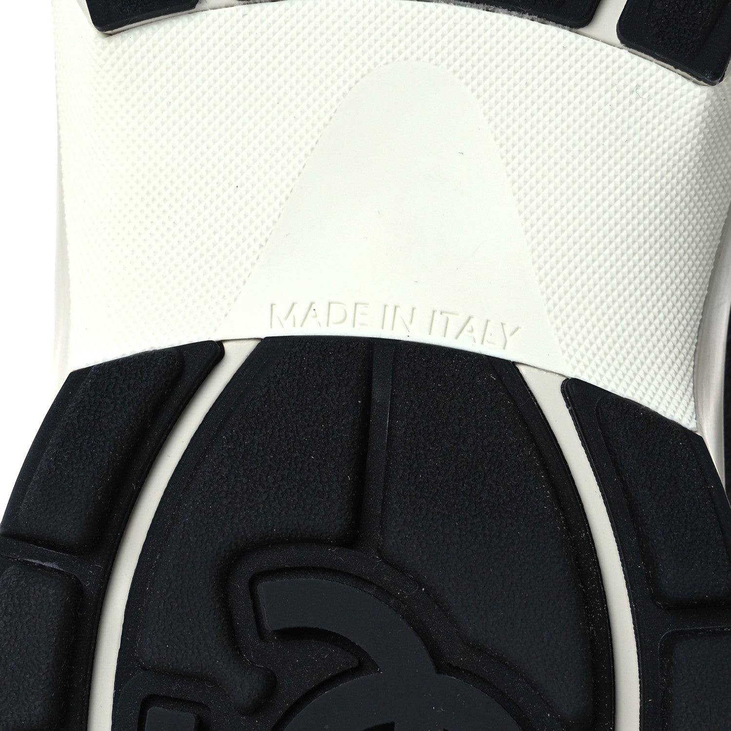 Chanel Fabric Suede Calfskin Mesh CC Sneakers 42 Black Dark Grey White Light Grey 8 of 12