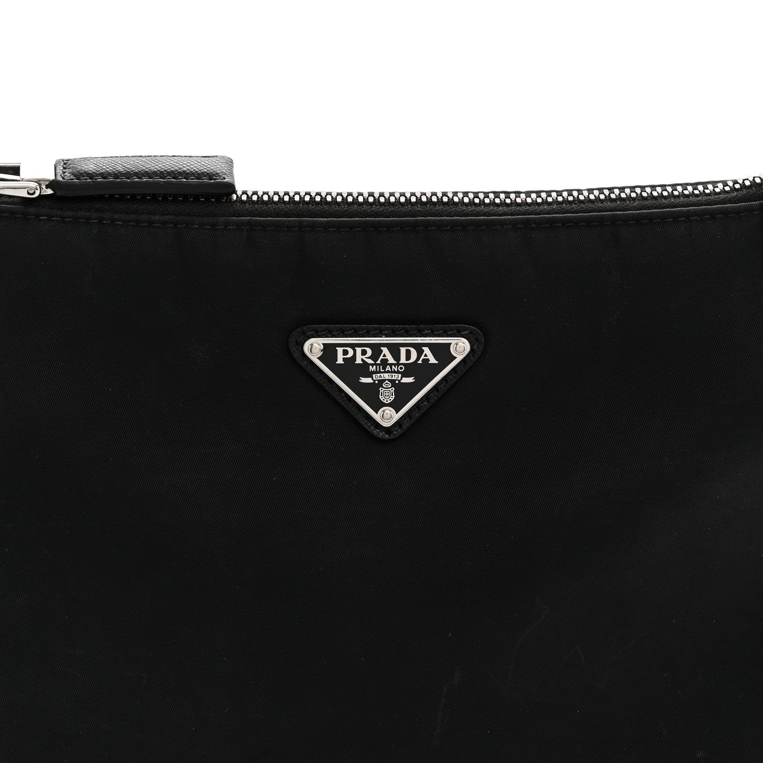 Prada Re-Nylon Saffiano Pocket Zippered Shoulder Bag Black 8 of 13
