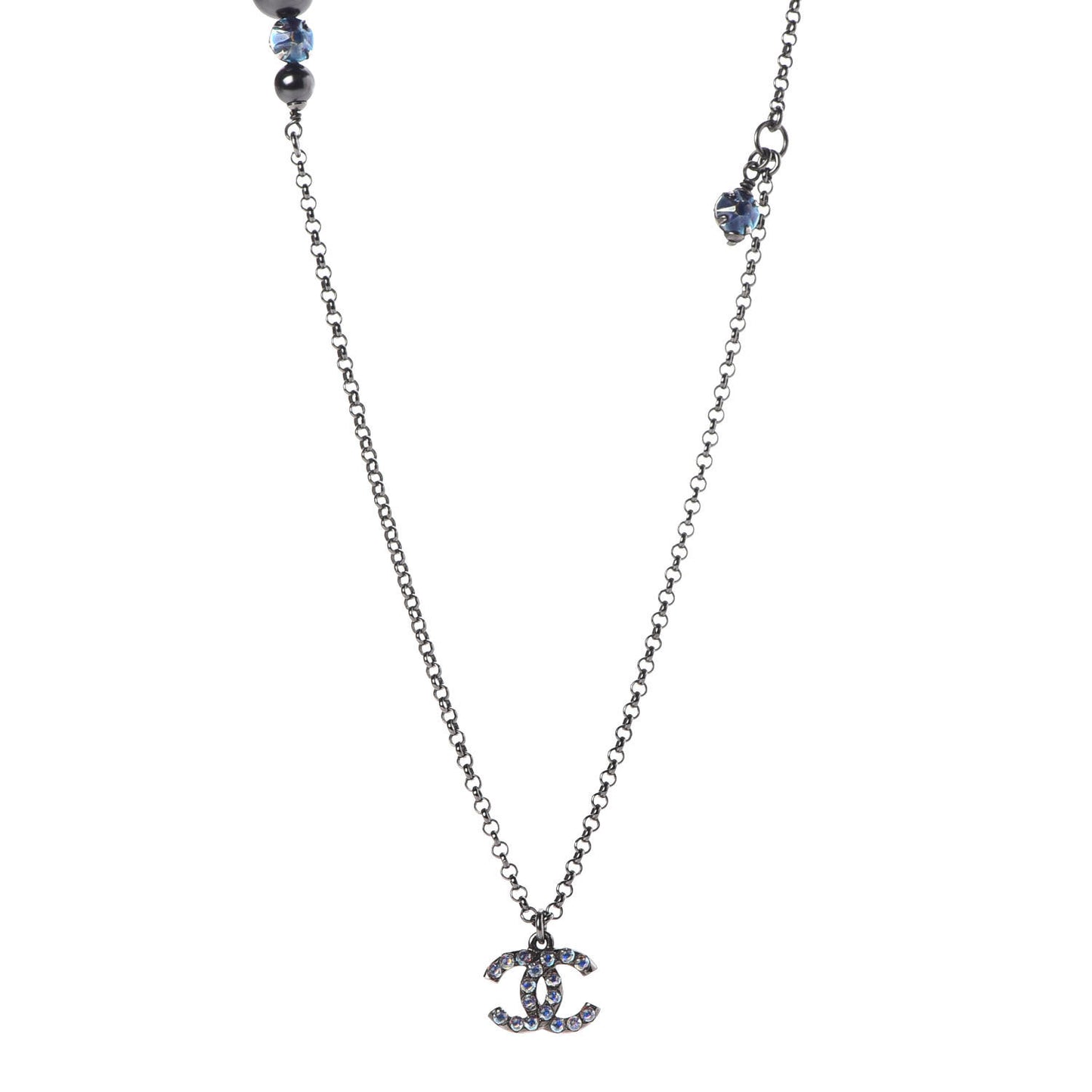 Ruthenium Crystal CC Necklace Iridescent Purple