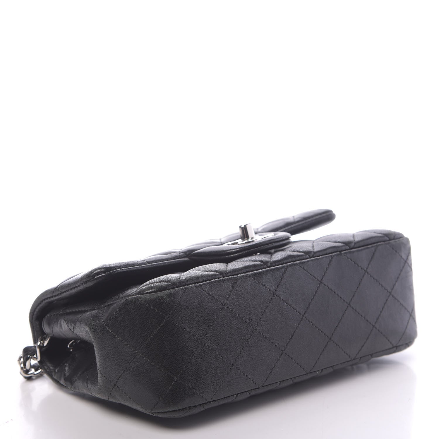 Chanel Lambskin Quilted Mini Rectangular Flap Black 4 of 11