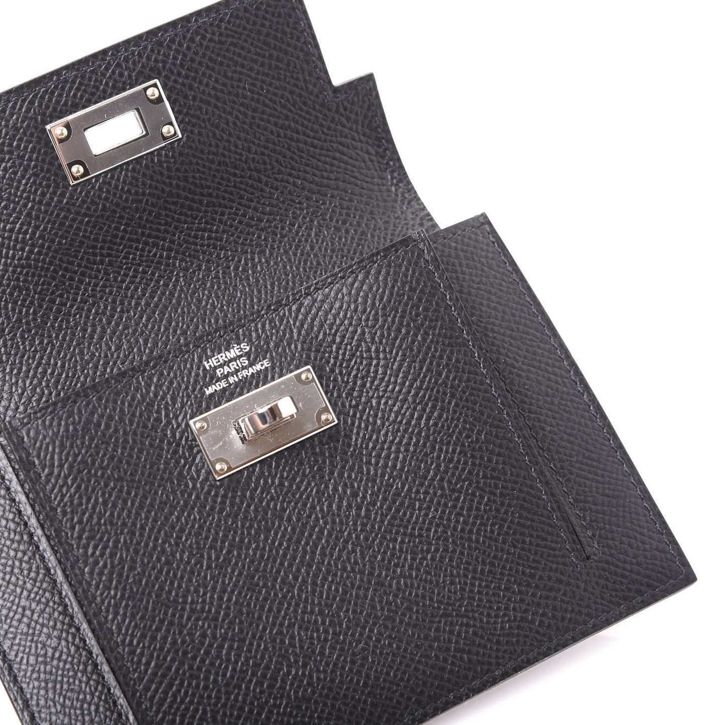 Epsom Kelly Pocket Compact Wallet Black