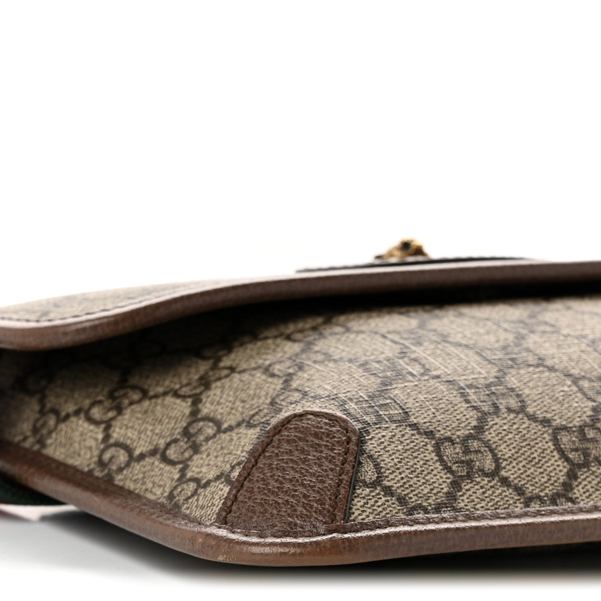 GG Supreme Monogram Neo Vintage Web Belt Bag Brown